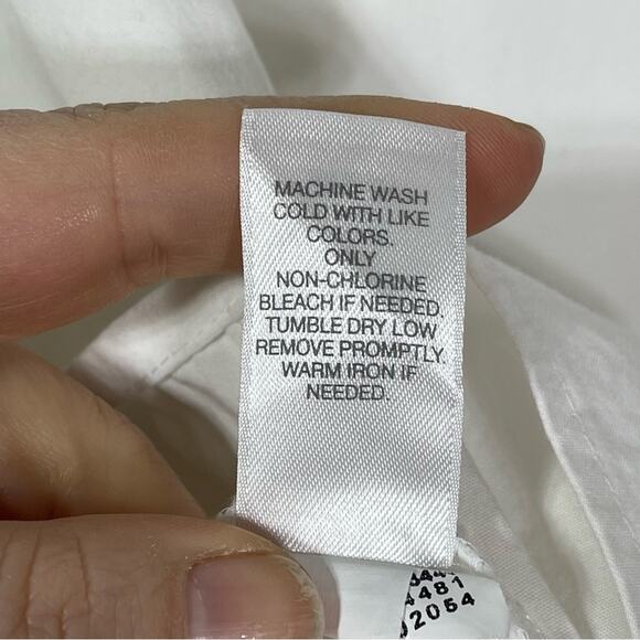 J.Jill White Shirt Collection, Native American Beading on Collar. Size Medium. - Picture 7 of 7